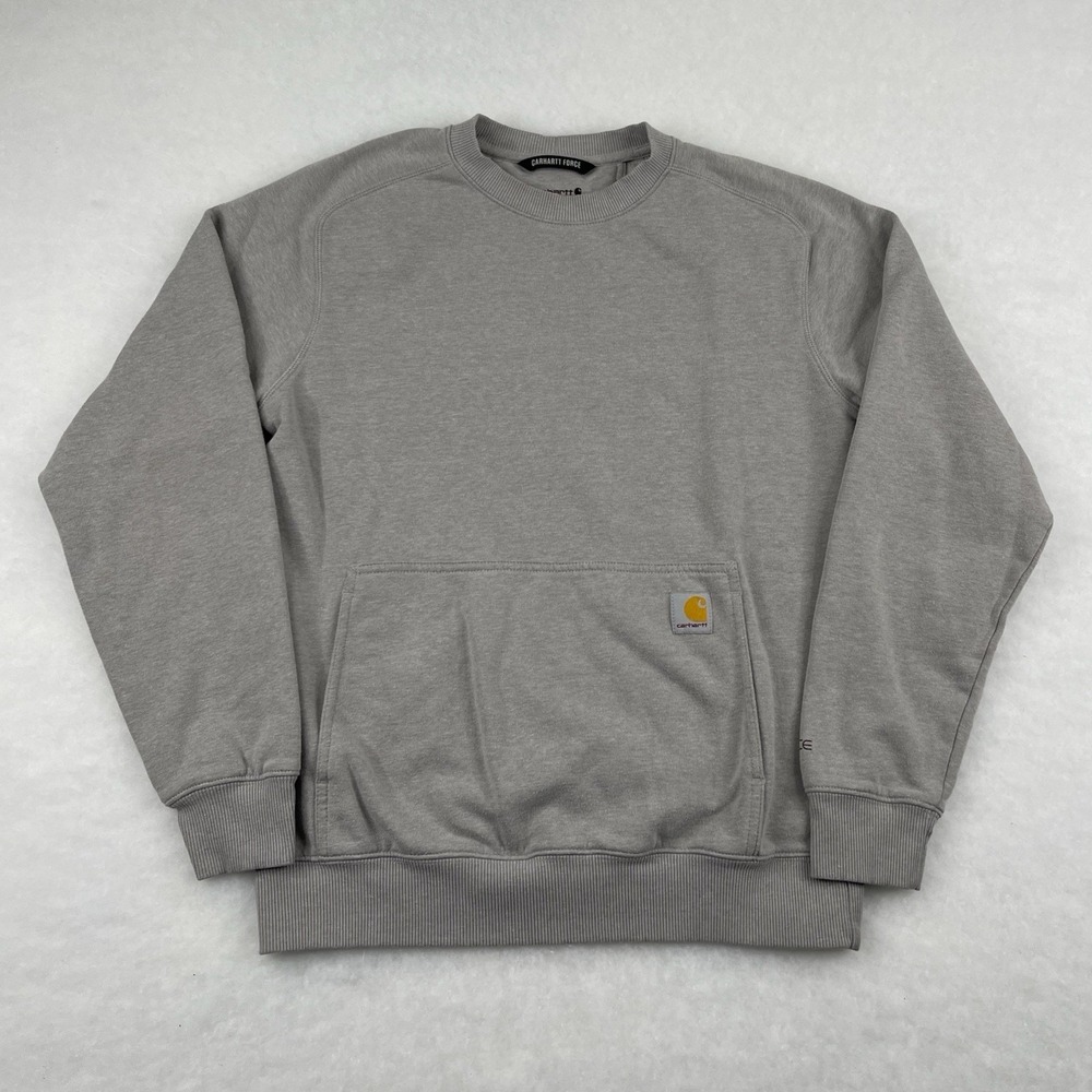 Carhartt Force Relaxed Fit Gray Sweatshirt Crewneck Men's Small Front Pocket